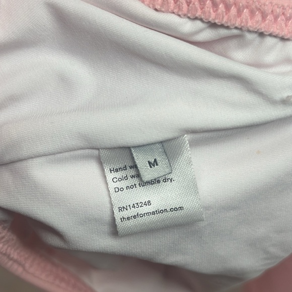 NWOT Reformation Pink Swim Bikini Top  Size Medium - Picture 8 of 8